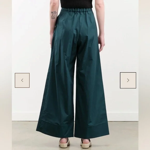 Rachel Comey Coxsone Pant Dark Juniper Green Organic Cotton Wide Leg Size 4 - Picture 7 of 12